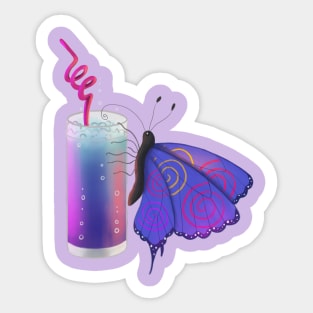 Butterfly party girl Sticker